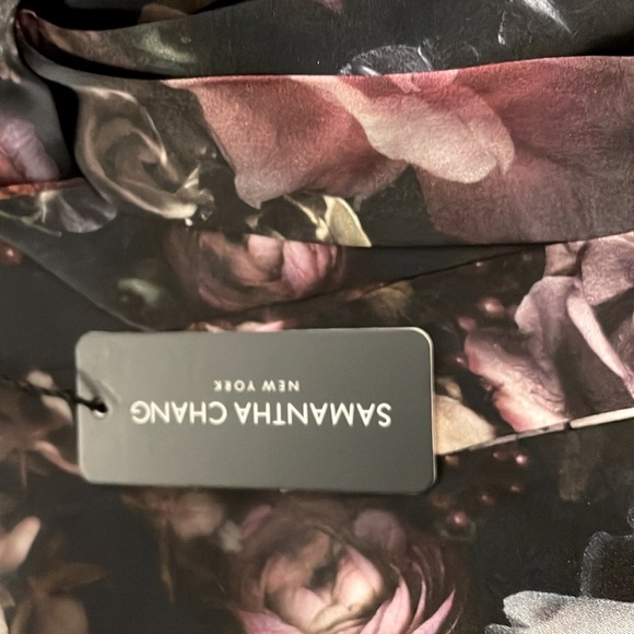 Samantha Chang rose Midnight Silk Robe Kimono - Picture 2 of 4